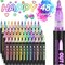 Super Outline Marker Set – Double-Ended Vibrant Markers (48 Colors), Quick-Drying & Ergonomic Design for Art, Drawing & Coloring